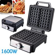 Image of Deep 1600W Fill Waffle Maker Dual Non-Stick Plate Adjustable Temperature Control