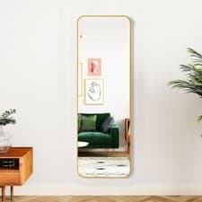 Image of Long Mirror Wall Full Length Framed Mirror Bedroom Cloakroom Dressing Furniture