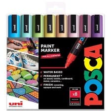 Image of POSCA PC-5M Paint Marker Art Pens 1.8-2.5mm Spring Tones 8 Pens Gift Box