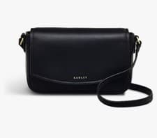 Image of Radley ‘River Road ‘ Black Mini Flapover Crossbody Leather BNWT