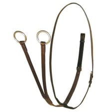 Image of Soft Leather Brown Running Martingale With FREE Rubber Stops
