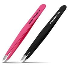 Image of Tweezerman Slant Tweezers Eyebrow Facial Hair Remover & Ingrown Hair Pluckers