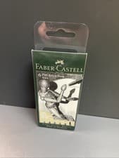 Image of Faber-Castell PITT Artist Pens Black XXS/XS/S/M/F/1.5 (6pk)