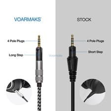 Image of Nylon Cable For Sennheiser HD560S HD598 HD598SE HD598SR HD599 HD558 HD518 6.5ft