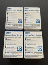 Image of GlucoRx Nexus Test Strips 4 X 50. All 4 Brand New Sealed. Jan/feb-2027 expiry