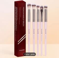 Image of MAANGE 5pcs Eyeshadow Brush Contour brush, detail colouring brush, PINK & BOXED
