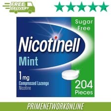 Image of Nicotinell 1mg Mint Lozenges (204) - Stop Smoking Aid 100% ORIGINAL⭐⭐⭐⭐⭐