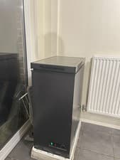 Image of SIA CHF60B Black Chest Freezer with Removable Wire Basket, 53L Slimline