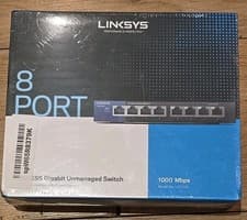 Image of Linksys LGS108 8 Port Gigabit Unmanaged Network Switch - Home & Office Ethernet