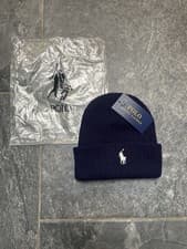 Image of Polo Ralph Lauren Beanie Navy - White Logo - New with Tags One Size
