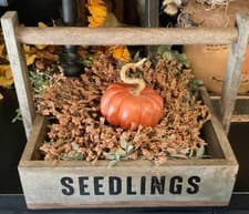 Image of WHOLESALE Farmhouse Rustic Barn Wood Caddy Garden Caddy Herb Flower Box