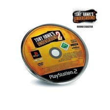 Image of Tony Hawk's Underground 2 PS2 Skate Game Disc Art Inspired Plastic Coaster 80mm