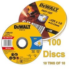 Image of DeWalt DT3507-QZ INOX Thin Metal Cutting Disc 125mm x 1.0mm x 100 Discs