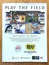 Image of 2002 EA Sports BEST BUY Games Print Ad/Poster PS2 Xbox Gamecube NHL NBA MADDEN