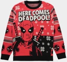 Image of Deadpool - Knitted Christmas Jumper Red