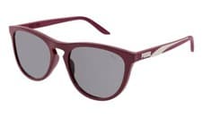 Image of Puma Sunglasses PU0345S 003 Burgundy/Burgundy Grey Size 54
