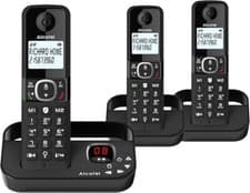 Image of Alcatel F860 Voice Trio-Cordless Phone with answering machine & 3 Handsets -BlkN
