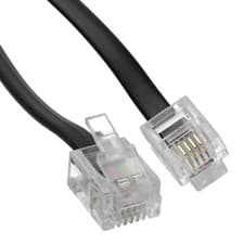 Image of 0.5M - 30M RJ11 ADSL Router Cable Telephone Lead BT/SKY Broadband Phone Black
