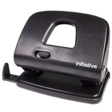 Image of Black Medium 2 Hole Punch 22 Sheet Capacity Metal Home Office School Paper Two