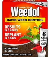 Image of Weedol Rapid Weed Control Liquid Concentrate Weed Killer - 6 Tubes 60m2