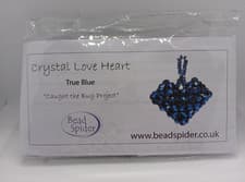 Image of Crystal Love Heart Kit by Bead Spider - True Blue - New - makes 3 hearts