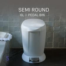 Image of Simplehuman Mini 6 Litre Pedal Bin Bathroom Office Waste Bin UK