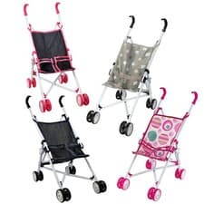 Image of Baby Doll Foldable Pink / Blue Stroller Buggy Jogger Dolls Pram Accessories Toy