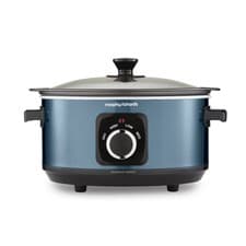 Image of Morphy Richards Slow Cooker, 3.5L Sear and Stew, Accents Metallic Blue 460023