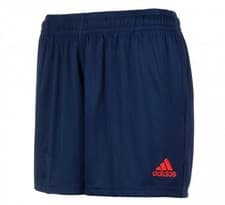 Image of Adidas Women's Shorts Navy Blue Red Logo Running Athletic Gym Pockets Size XS