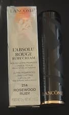 Image of LANCOME L'Absolu Rouge RUBY CREAM Lipstick 214 ROSEWOOD RUBY New In Box FULL SZ