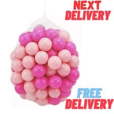 Image of 100 x Soft Plastic Pink Balls Children Pit Kids Colors Toys Play Pool Ball