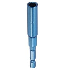 Image of Nut Driver Drill Bit 7mm 6-Point Socket 1/4" Hex Shank Nut Setter, Blue