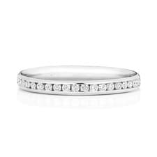 Image of 9ct White Gold Ladies Channel Set Diamond Full Eternity Ring 1 Carat