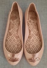 Image of VIVIENNE WESTWOOD FOR MELISSA ,SPACE LOVE 23 JELLY BALLET FLATS IN NUDE,UK 5