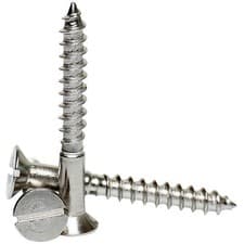 Image of No3,4,6,8,10,12 A2 Stainless Steel Slotted Flat Countersunk Wood Screws DIN 97