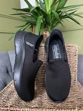 Image of Skechers Black Slip-ins Trainers Go Walk Flex Relish Shoes UK 4 Eu 37 New