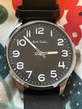 Image of Paul Smith Men's Analog Quartz Black With Leather Strap And Battery Recent Fit