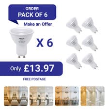 Image of Pack of 6 - GU10 LED BULB 7W 6000-6500K Dimmable-Spotlight Free Post🔥