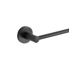 Image of 600mm Matte Black Single Towel Bar Stainless Steel Modern Towel Rod for Bathroom