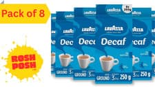Image of Lavazza, Caffè Decaffeinato, Ground Coffee, 8 Packs of 250 g-Free Fast Post