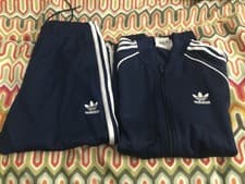 Image of adidas Originals New Men's SST Tracksuit Navy Blue, Size Small