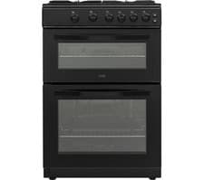 Image of TieDex UK LOGIK LFTG60B22 60 cm Gas Cooker - Black TieDex
