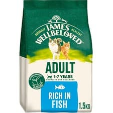 Image of James Wellbeloved 1-7 Years Adult Dry Cat Food Fish 1.5Kg