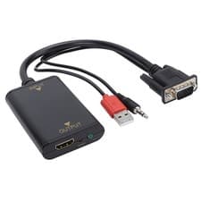 Image of USB Cable With Adapter VGA Input To Video Converter Excellent Pe OU