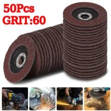 Image of 50x FLAP GRINDING SANDING DISCS 115mm 4.5" 40 60 80 120 GRIT ANGLE WHEEL