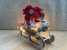 Image of Gonk Children Sleigh Decorations with LED Lights Indoor