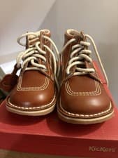 Image of Brand NEW UNWORN Kickers Kick Hi Core, Unisex Youth, Dark Tan, 5 UK / 38