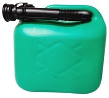 Image of 5L Petrol Fuel Jerry Can Garage Workshop Plastic Flexible Spout Green 5 Litre