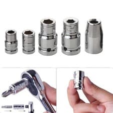 Image of Hex Bit Holder Socket 1/4 Sq Drive To 1/4 Hexagon Screwdriver Tool Converter
