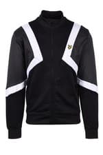Image of Lyle & Scott Track Jacket Size Large Black Grey White Mens Full Zip